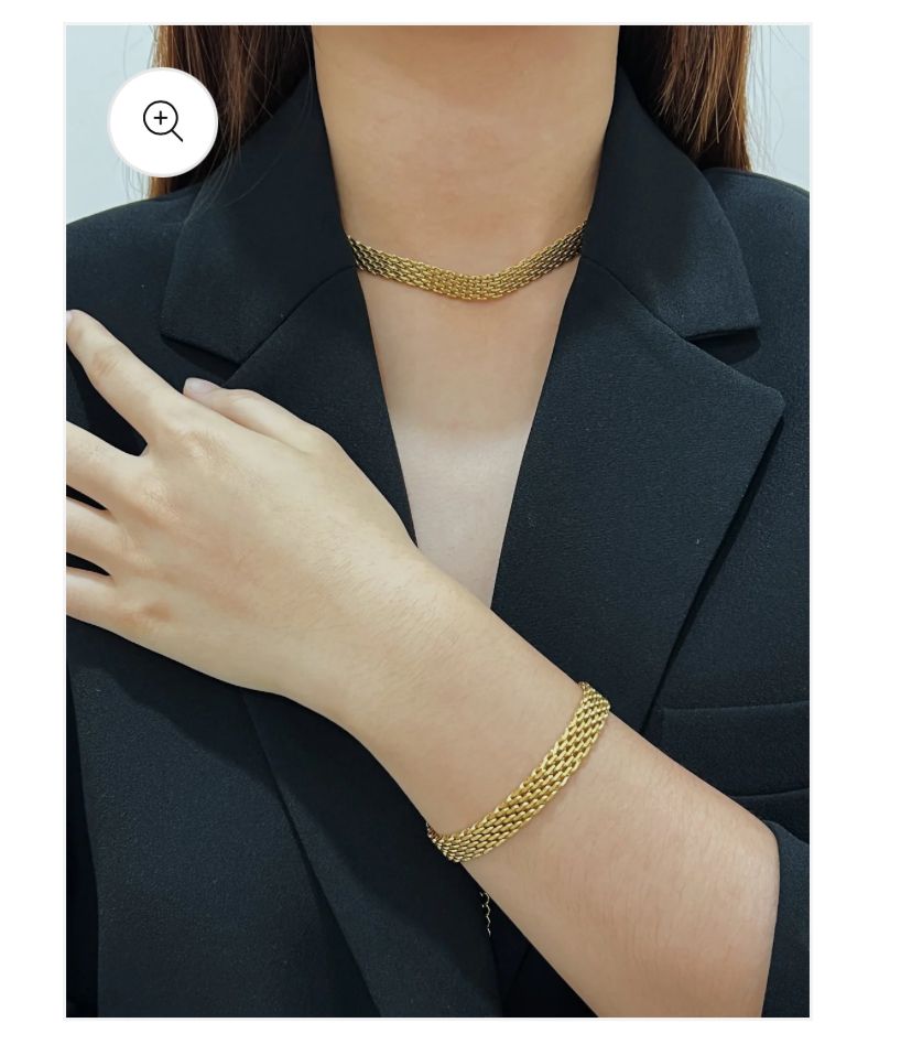 Mesh Chain Choker & Bracelet Set