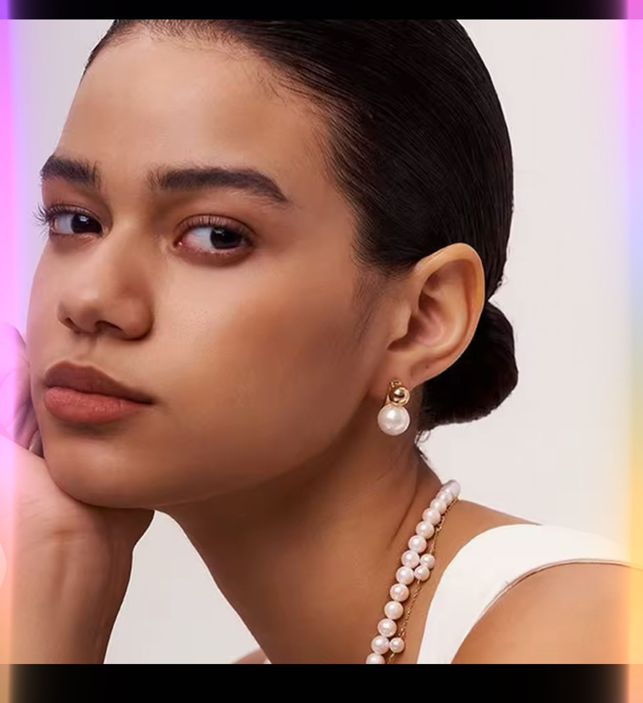 Aurora Grace Pearl Studs