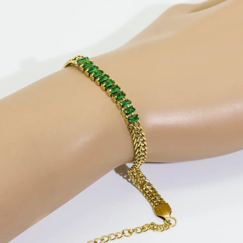 Elora Luxe Emerald Bracelet