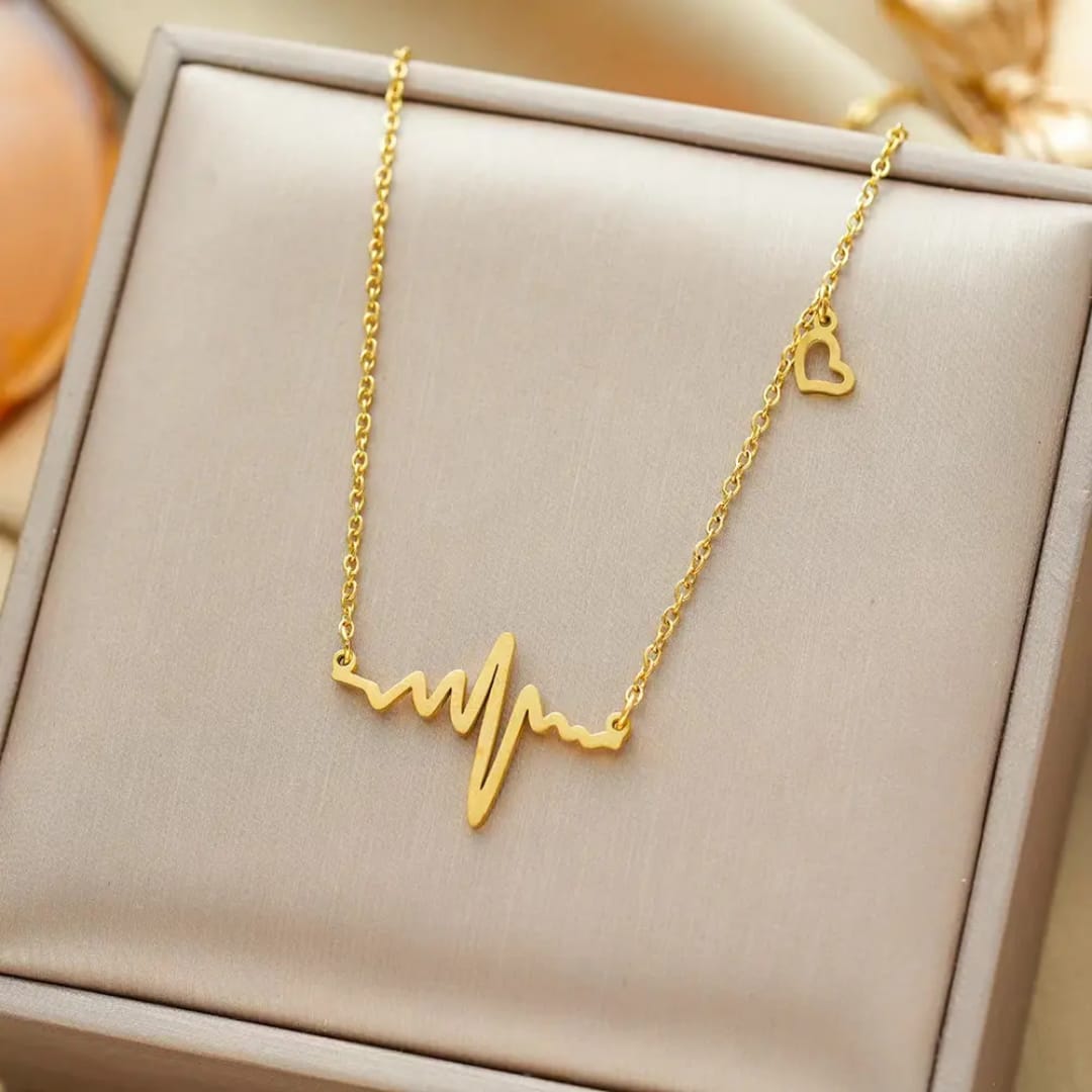 Heartbeat of Love Necklace – Gold Plated
