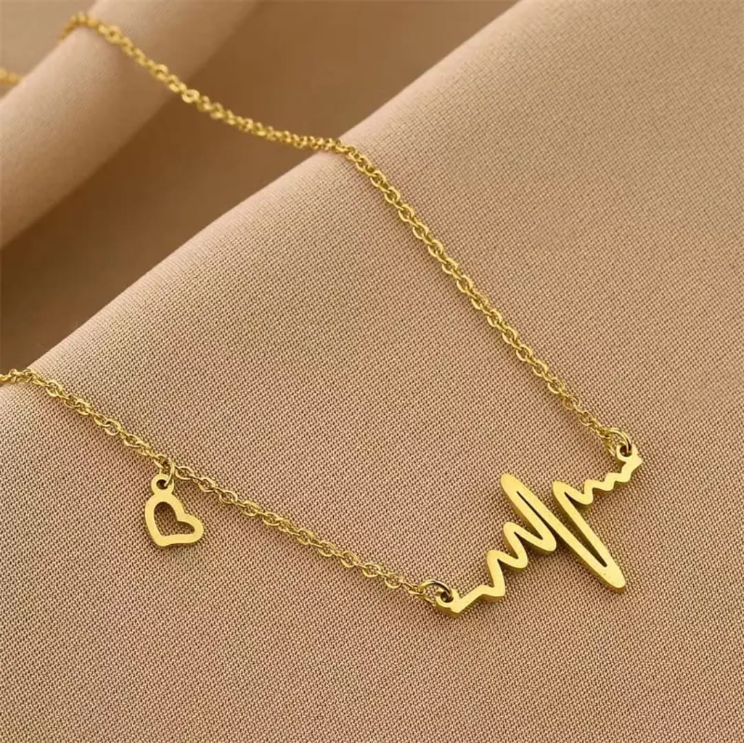 Heartbeat of Love Necklace – Gold Plated