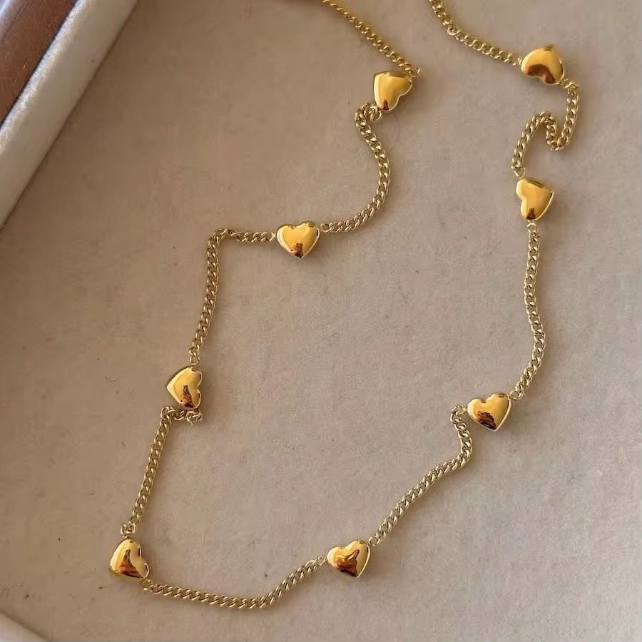 Golden Whisper Heart Necklace