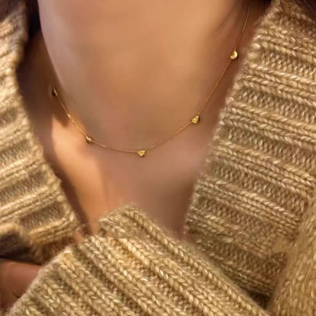 Golden Whisper Heart Necklace