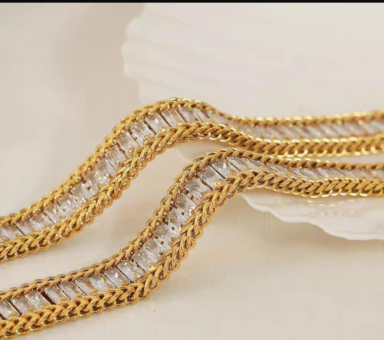 Regal Radiance Dual-Tone Bangle