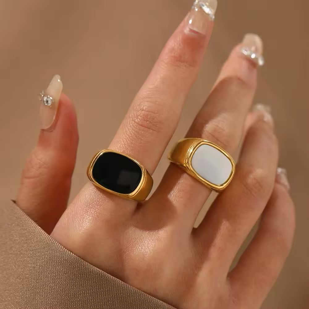Dual Aura Statement Rings