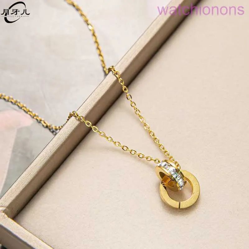 Eternal Glow Dual Ring Pendant Necklace