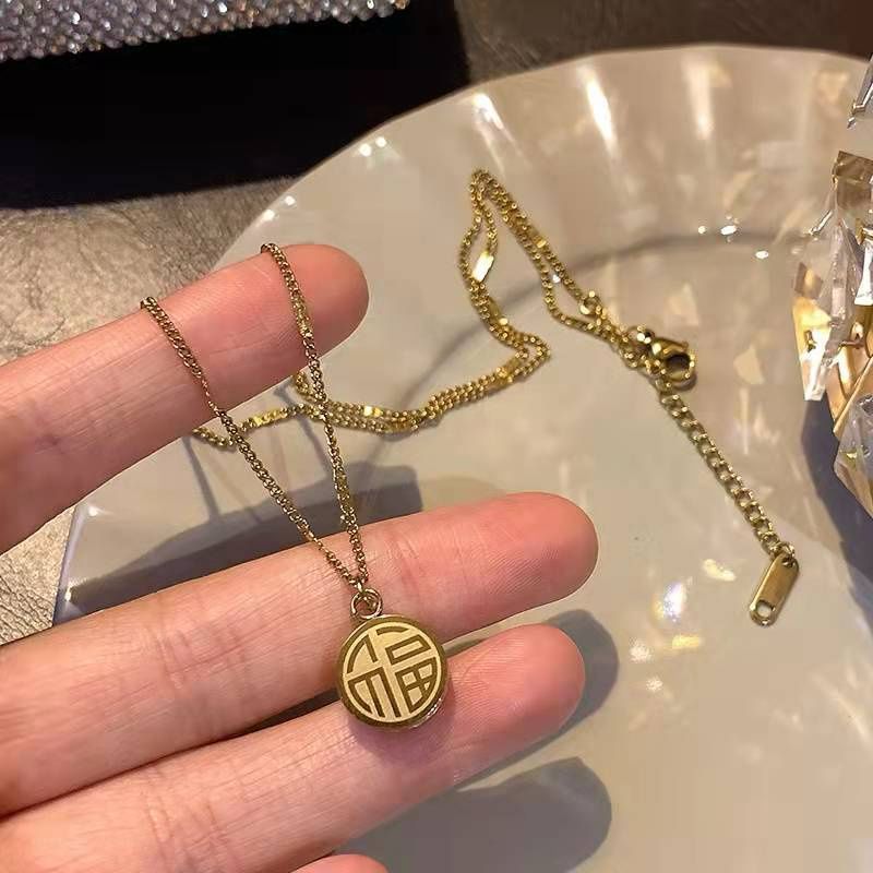 Golden Harmony Medallion Necklace