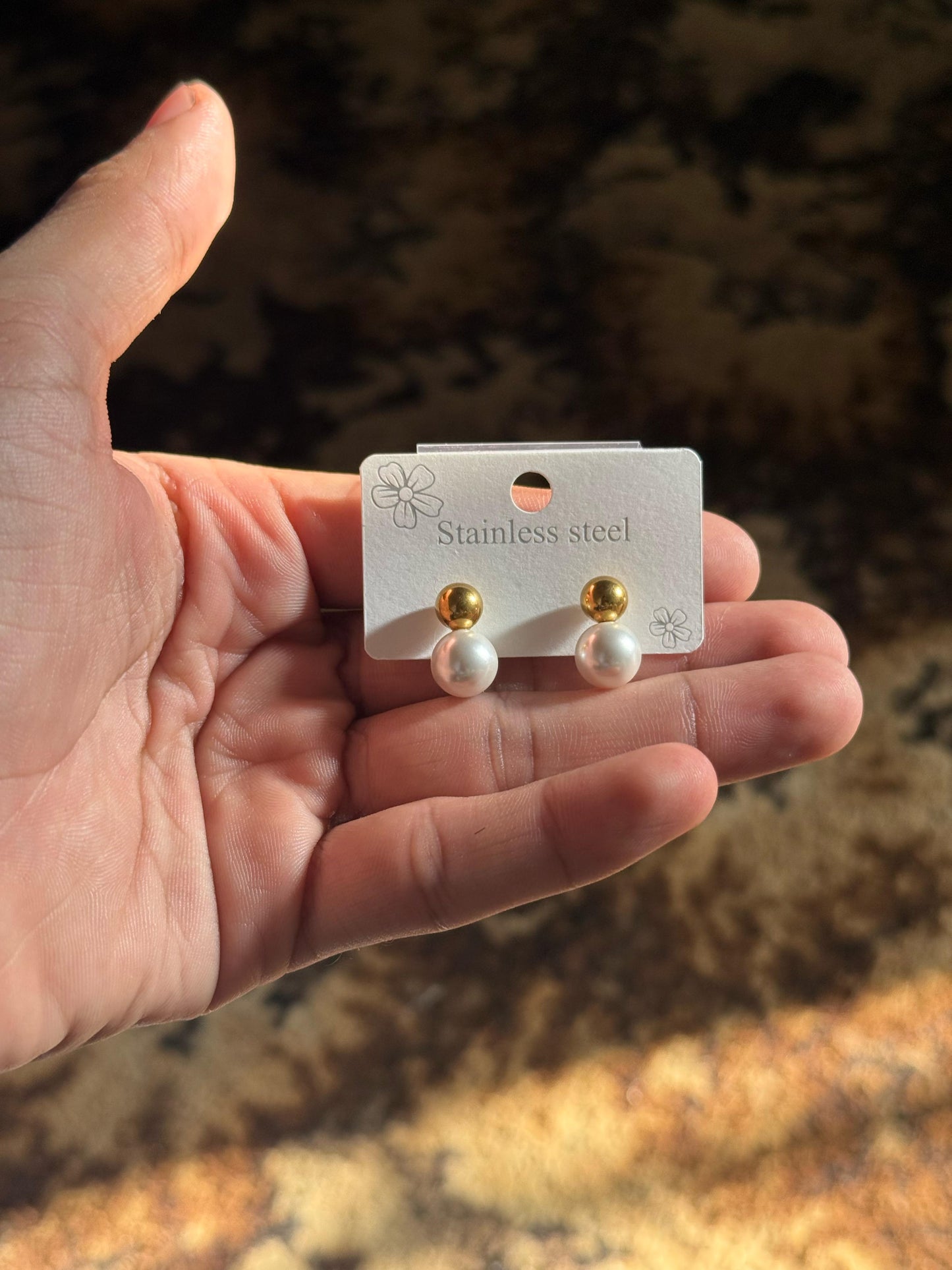 Aurora Grace Pearl Studs