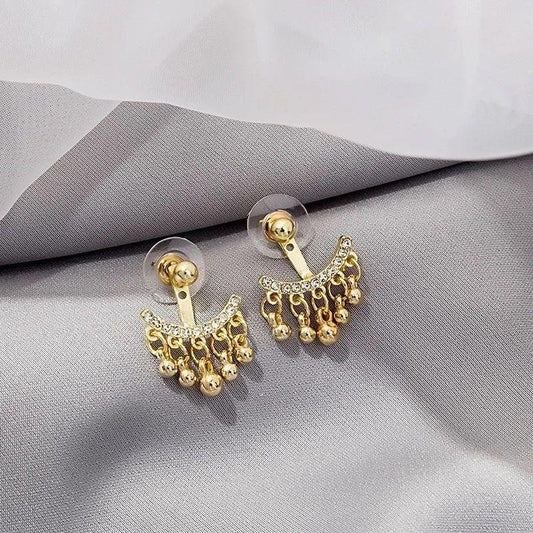 Celeste Gold Dangle Stud Earrings