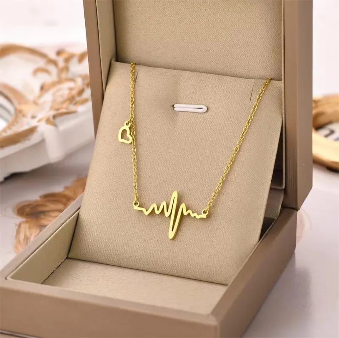 Heartbeat of Love Necklace – Gold Plated