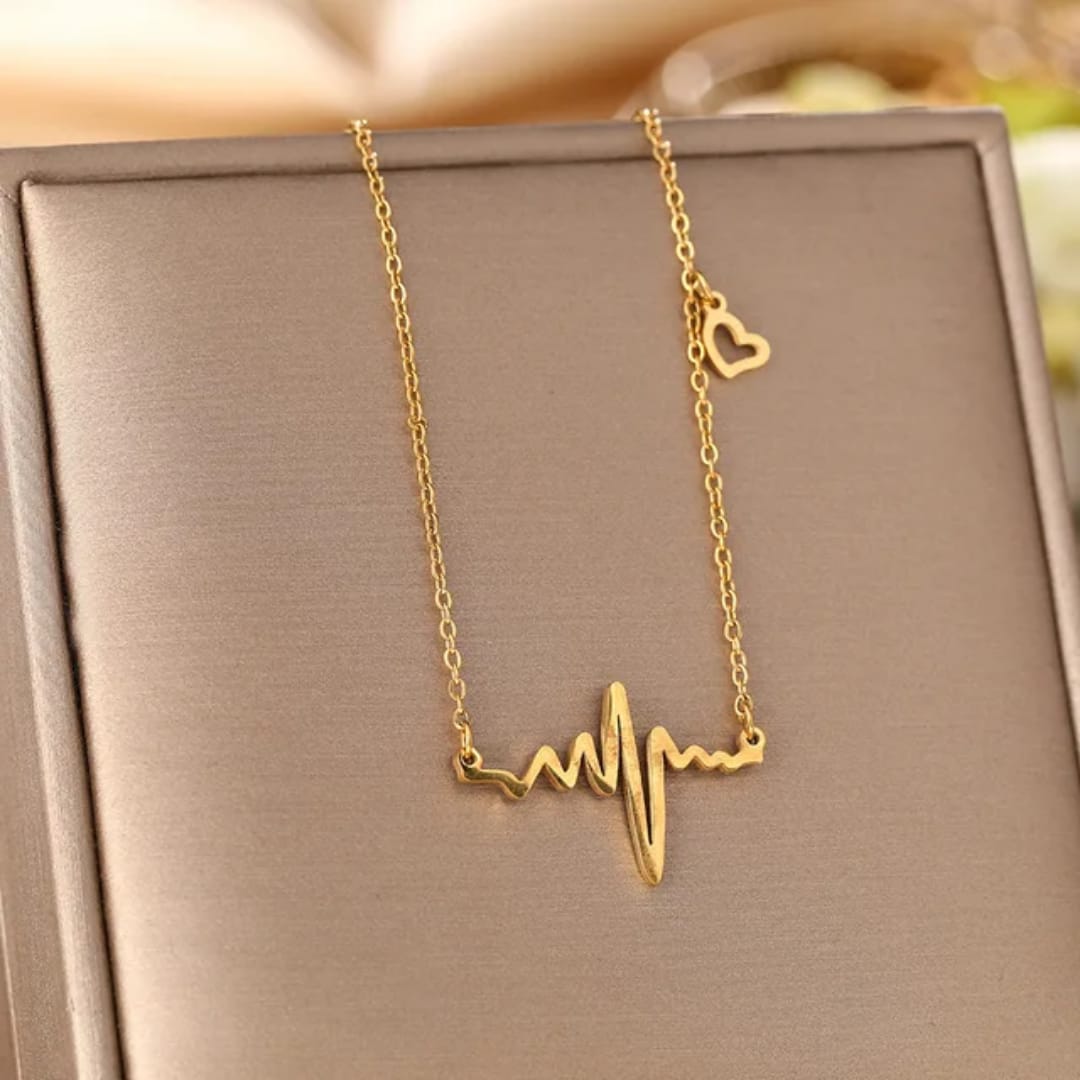 Heartbeat of Love Necklace – Gold Plated
