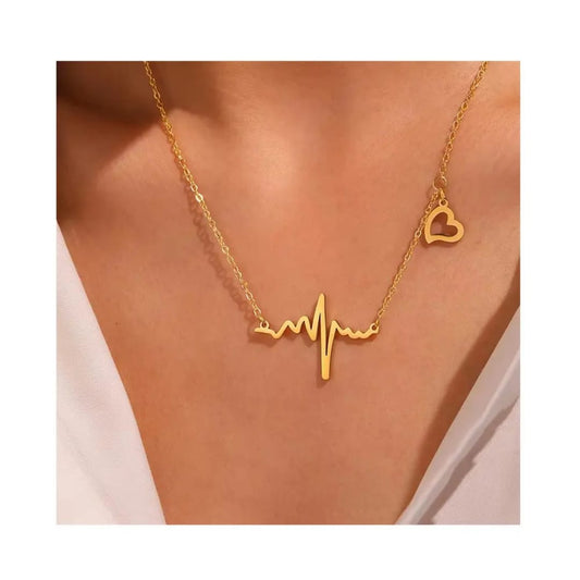 Heartbeat of Love Necklace – Gold Plated