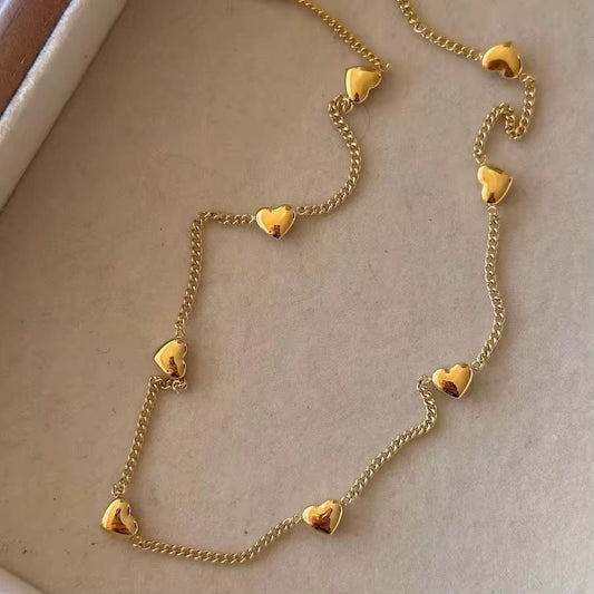 Golden Whisper Heart Necklace