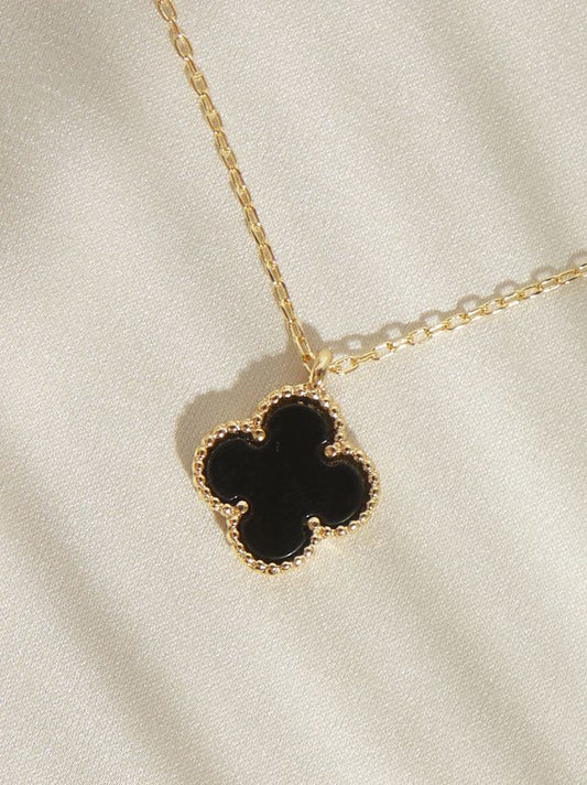 Black Clover Pendant Necklace