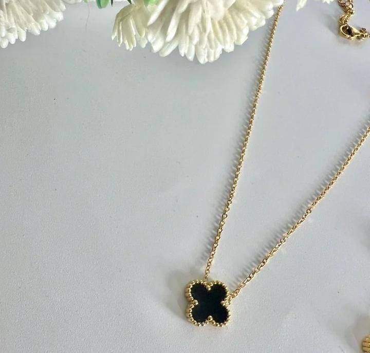 Black Clover Pendant Necklace
