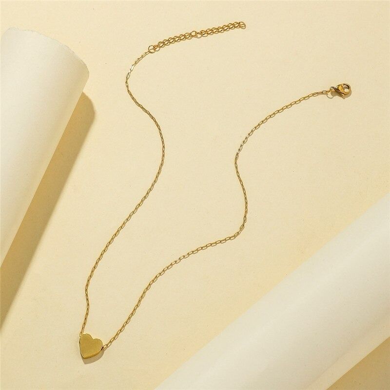 Golden Heartbeat Pendant Necklace