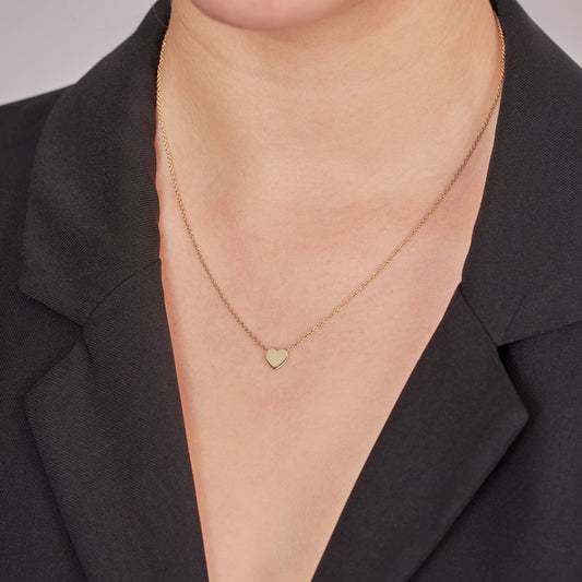 Golden Heartbeat Pendant Necklace