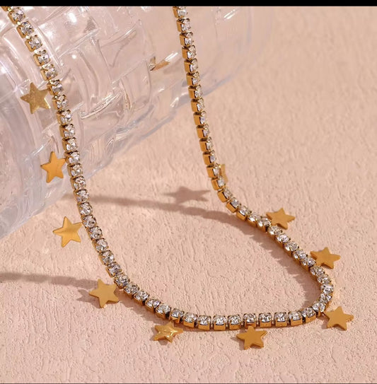 Celestial Spark Star Charm Necklace