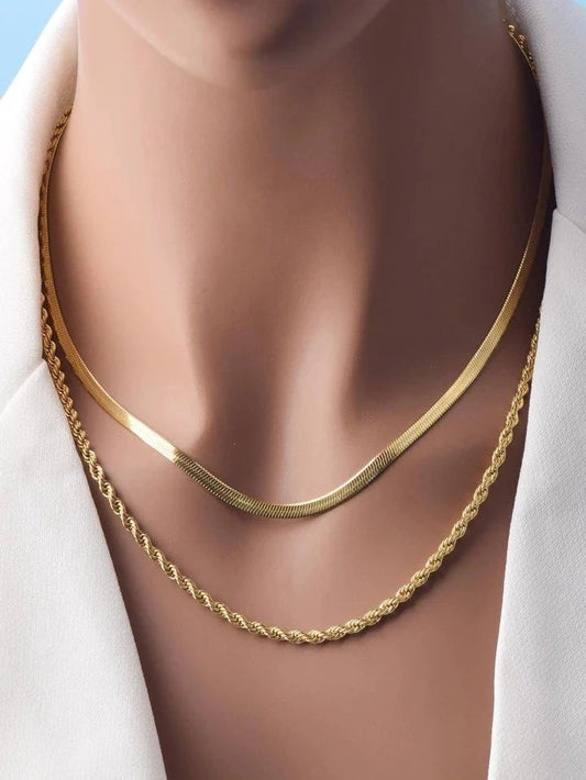 Golden Duo Luxe Chain Set